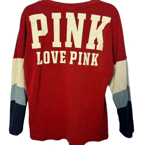 Victoria’s Secret Love Pink oversized academia pullover shirt size small - Picture 2 of 4